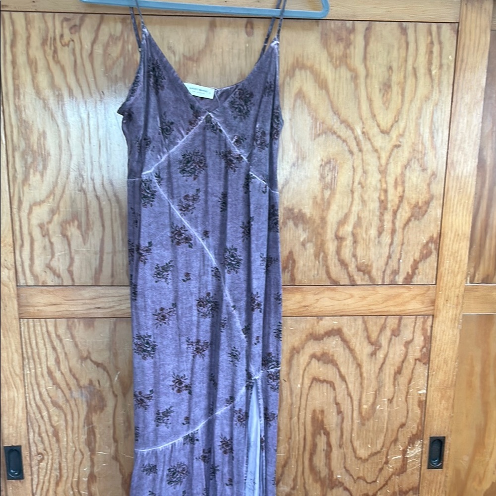 Floral Velvet Slip Dress